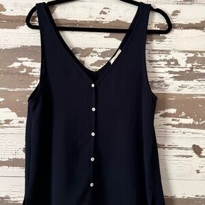 Millibon Navy Tank with Button Accents (NWT)